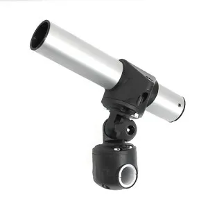 Держатель спиннинга сквозной на леер наклонный, алюминий