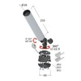 Держатель спиннинга торцевой на леер быстросъемный, алюминий