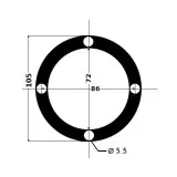 Кожух для рулевого троса белый