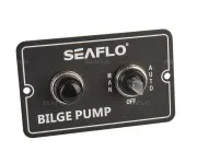 Панель управления с предохранителем для осушительного насоса (ручной-выкл-авто) 12/24В, алюминий