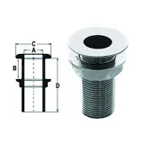 Стакан дренажный 3/4" с гайкой, нерж.сталь