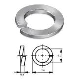 Шайба пружинная (гровер) M 4 нерж.A2 (100 шт)