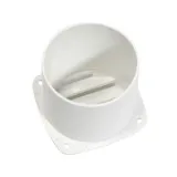 Крышка вентиляции с фланцем 86х86х80мм, белый пластик