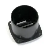 Крышка вентиляции с фланцем 86х86х80мм, черный пластик