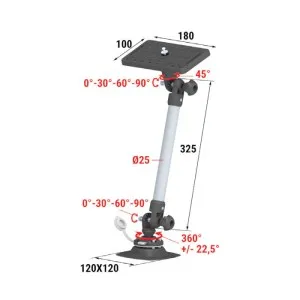 Площадка монтажная на баллон быстросъемная с удлинителем 325 мм