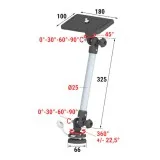 Площадка монтажная на палубу быстросъемная с удлинителем 250 мм