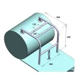Стойка для сиденья с бортовым креплением в НЛ нержавеющая сталь
