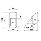 Тележка для ПЛМ с местом для топливного бака
