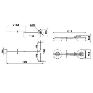 Тележка для транспортировки лодки складная