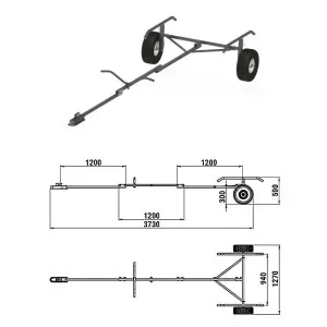 Трейлер для транспортировки НЛ длиной до 3,8 м.