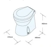 Унитаз судовой 460х480, в комплекте с электр.помпой 12В (нов)