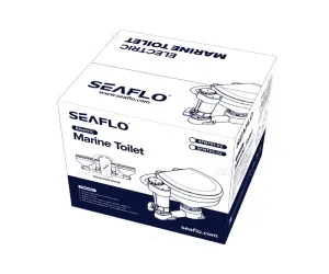 Унитаз судовой керамический с вертикальным насосом 12В (размер стандарт)