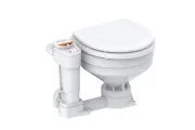 Унитаз судовой керамический с вертикальным насосом 24В (размер компакт) 