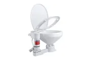 Унитаз судовой керамический с вертикальным насосом 24В (размер стандарт)