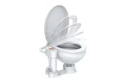Унитаз судовой керамический с вертикальным насосом 24В (размер стандарт)