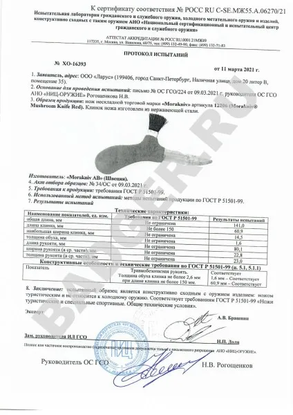 Грибной нож Mora Mushroom (S) Red