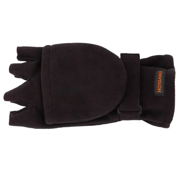 Перчатки с откидным верхом для рыбалки,черные