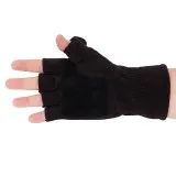 Перчатки с откидным верхом для рыбалки,черные