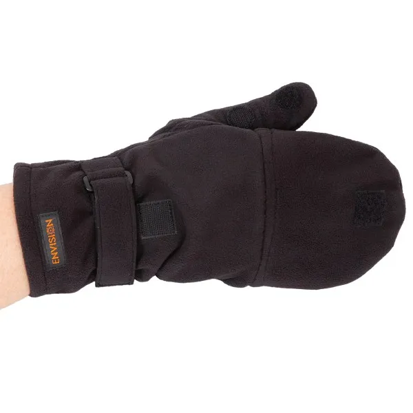 Перчатки с откидным верхом для рыбалки,черные