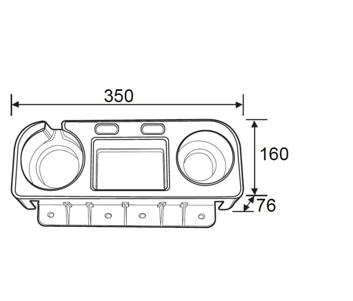 Подстаканник для складного кресла Folding, серый