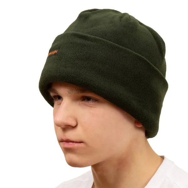 Флисовая шапка для рыбалки,зеленая