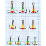 Тройник для рыбалки с каплей №1 (набор)