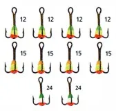 Тройник для рыбалки с каплей №1 (набор)