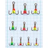 Тройник для рыбалки с каплей №3 (набор)