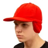 Кепка для рыбалки флисовая,красная