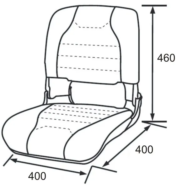 Кресло High Back всепогодные (GB - Серый/Синий)