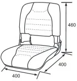 Кресло High Back всепогодные (GB - Серый/Синий)