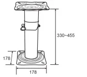 Стойка под кресло регулируемая (33-45 см.),сталь