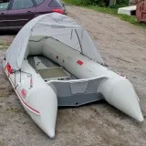Тент 1Д на лодку 330-340 с носовым отверстием (Серый)