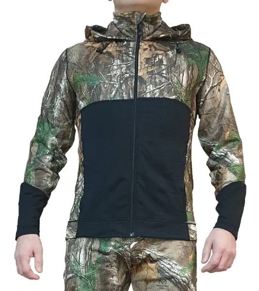 Куртка с капюшоном на молнии W8621-230 Black+RealTree (XXL)