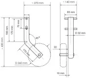 Транцевые колеса на лодку (110 - 140 kg)