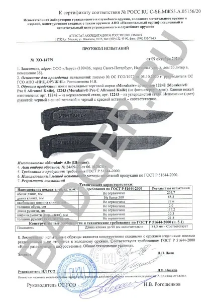 Нож Mora Pro (S) Blue