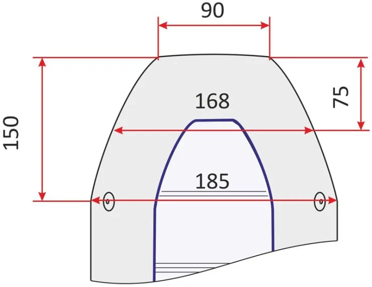 Стояночный тент на лодку HD  (185 х 290 см), серый