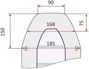 Стояночный тент на лодку HD  (185 х 290 см), серый