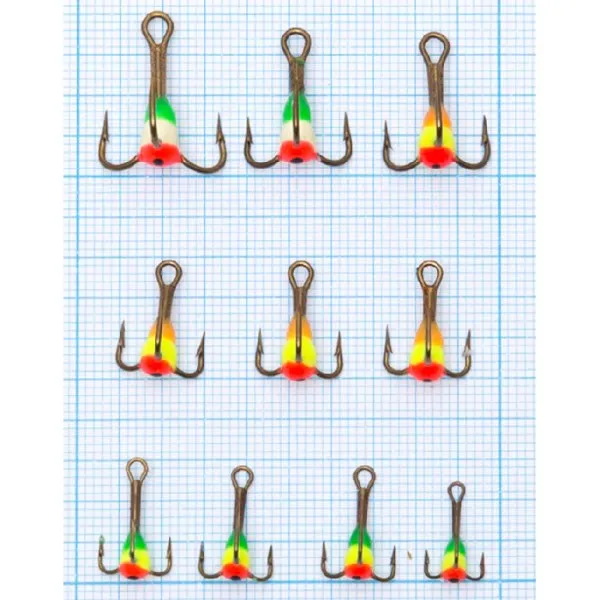 Тройник для рыбалки с каплей №1 (набор)