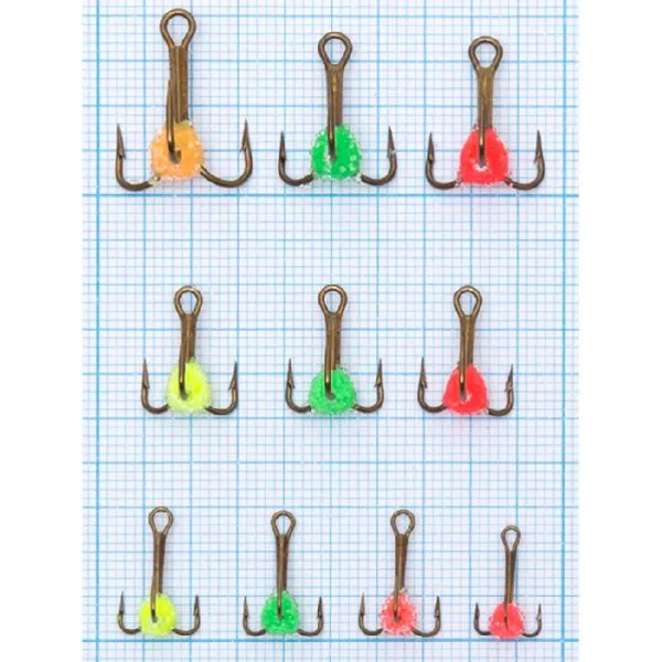 Тройник для рыбалки с каплей №2 (набор)