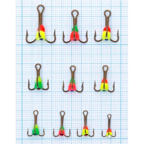 Тройник для рыбалки с каплей №3 (набор)