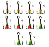 Тройник для рыбалки с каплей №3 (набор)