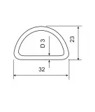 D-кольцо, сталь, 25 мм