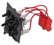 Панель с пятью выключателями и гнездом прикуривателя