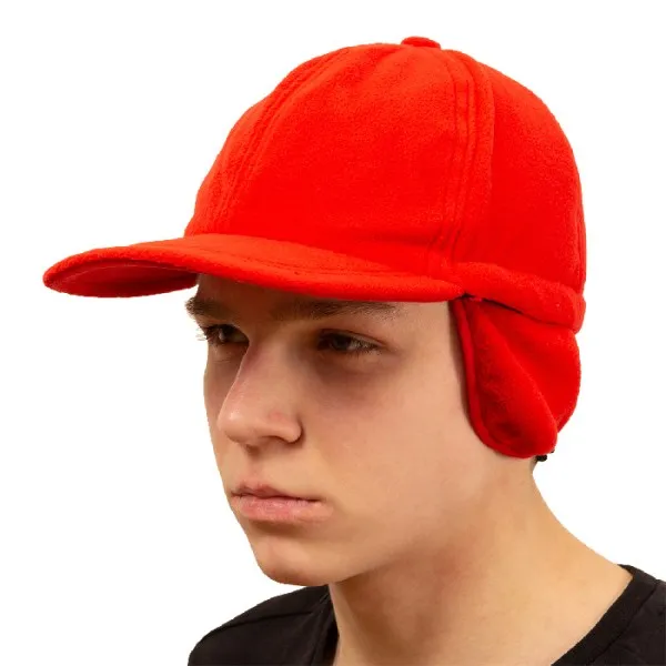 Кепка для рыбалки флисовая,красная