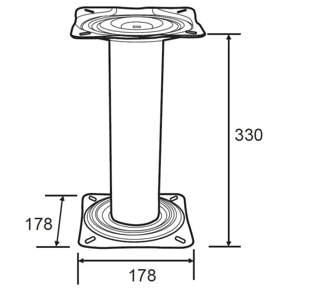 Стойка под кресло (33 см.),сталь
