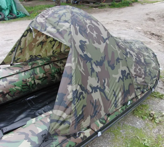 Тент 2Д на лодку 360-390 c отверстием (Камо)