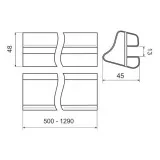 Замок для пола "стрингер" (1,29 м)