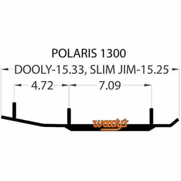 Коньки для лыж снегохода Polaris DP4-1300