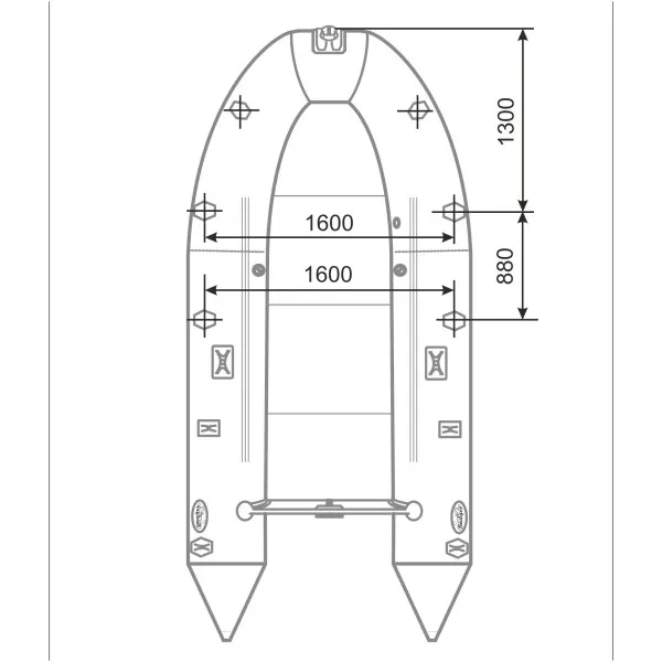 Тент 3Д на лодку Sport/Huntingline 360-390 (Камо)